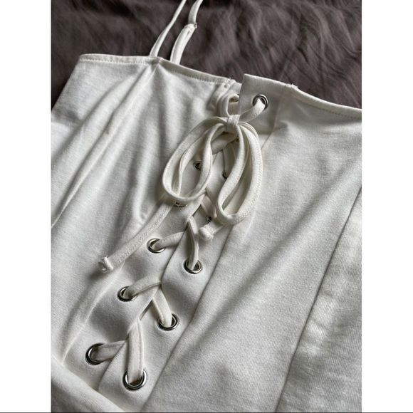 White bodysuit lace-up  - Picture 3 of 6